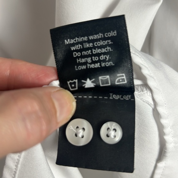 American Tall Traveler Stretch Dress Shirt White 2XL Semi Tall Career Classic - Picture 11 of 12